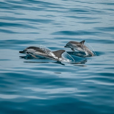 Dolphins in the ocean