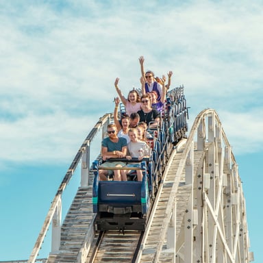 Roller coaster thrill ride